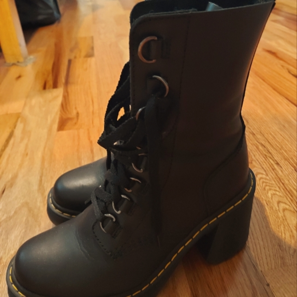 Dr. Martens - Chesney Flared Heel Lace Up Boots (REPOST)